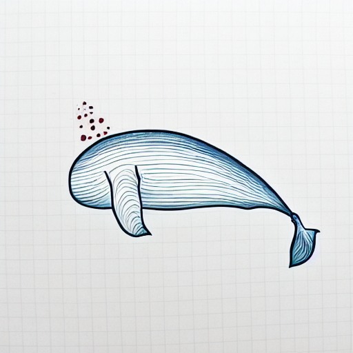 Whale enjoying ocean beautiful, intricate, illustration