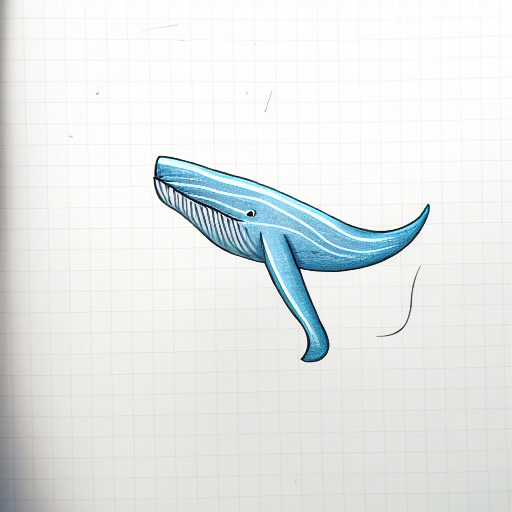 Whale enjoying ocean beautiful, intricate, illustration