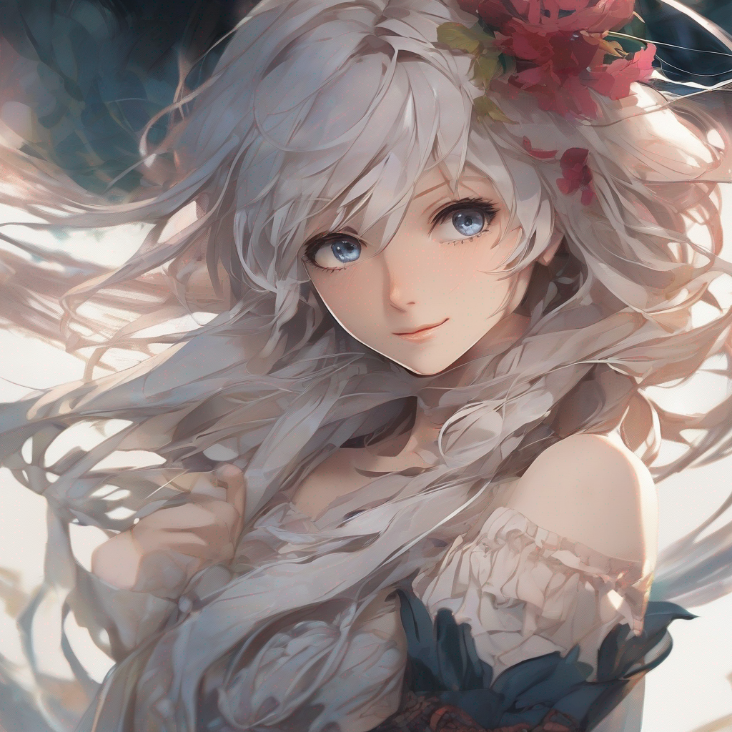 Portrait of a woman, anime, ultra-hd