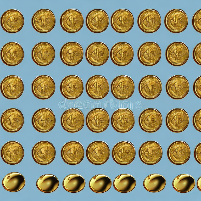 gold coin game asset on white background illustration