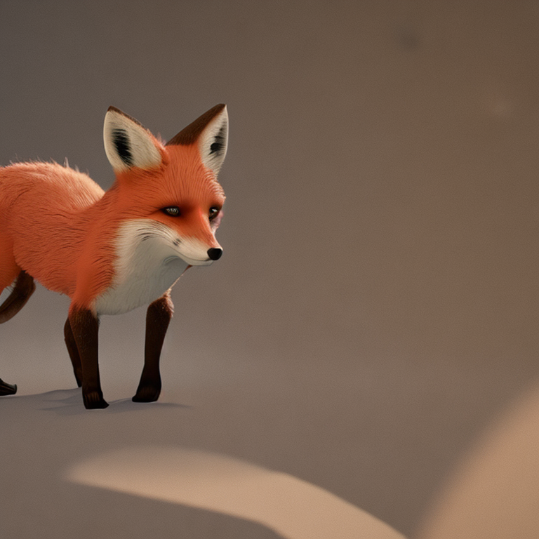 baby fox, intricate, Unreal Engine 5