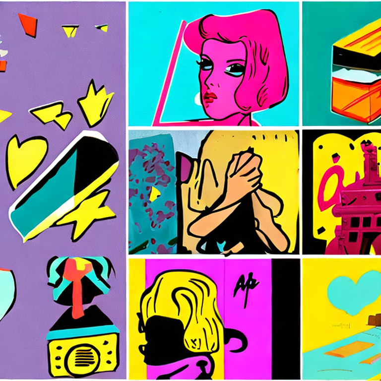 Pop art, blog posts concept art