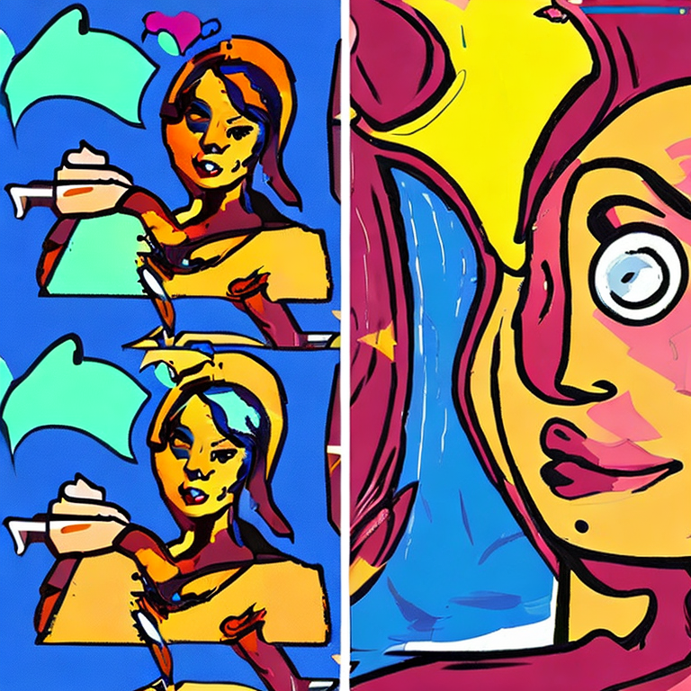 Pop art, blog posts concept art