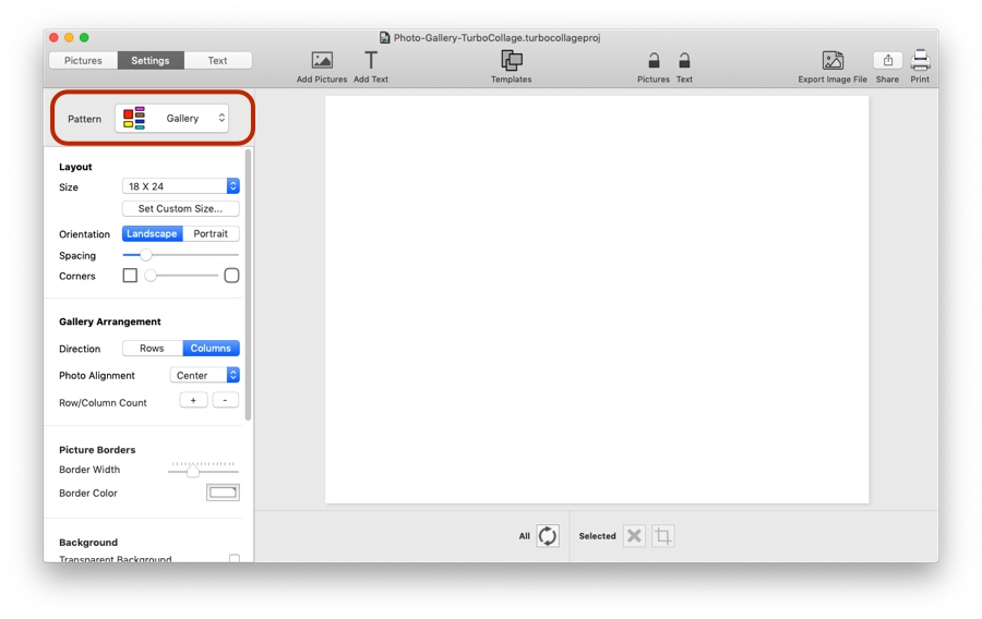 Select Gallery Collage Pattern