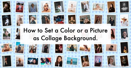 Set collage background to color or picture
