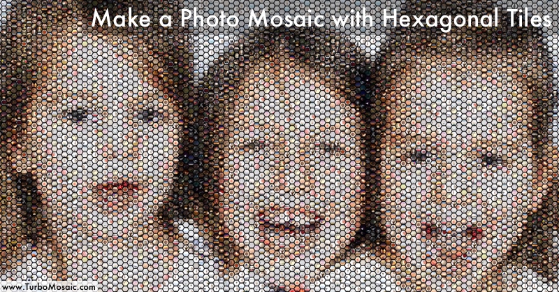 Photo Mosaic with Hexagonal Tiles