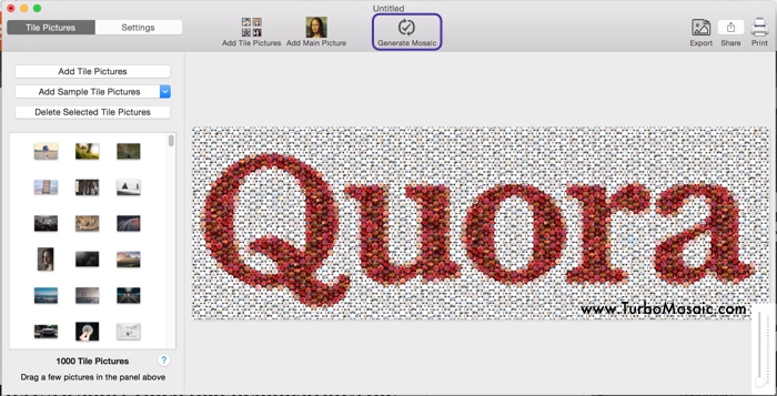 Step 1: Generate Mosaic of Logo