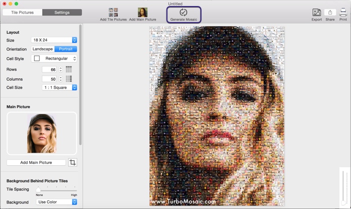 Step 5: Generate photo mosaic