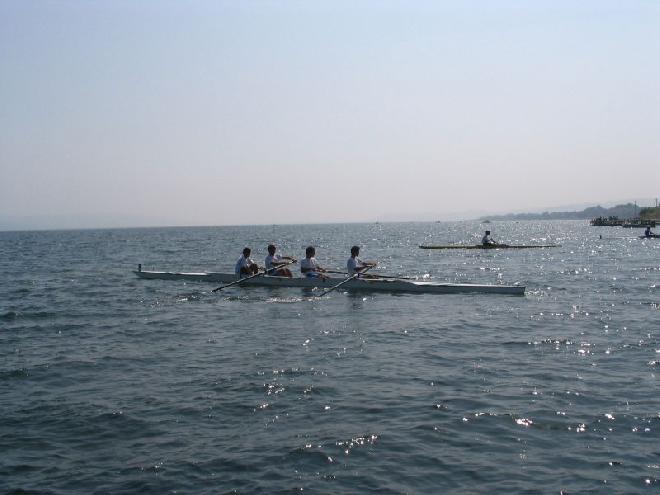 Rowing on the lake