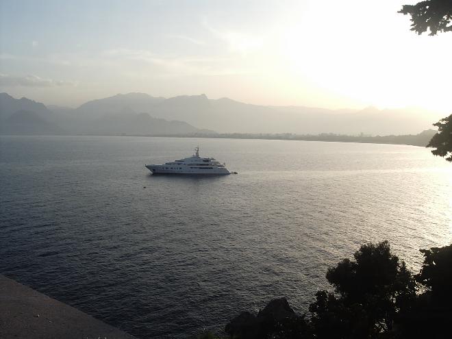 Cruise ship on the Mediterrenean Sea