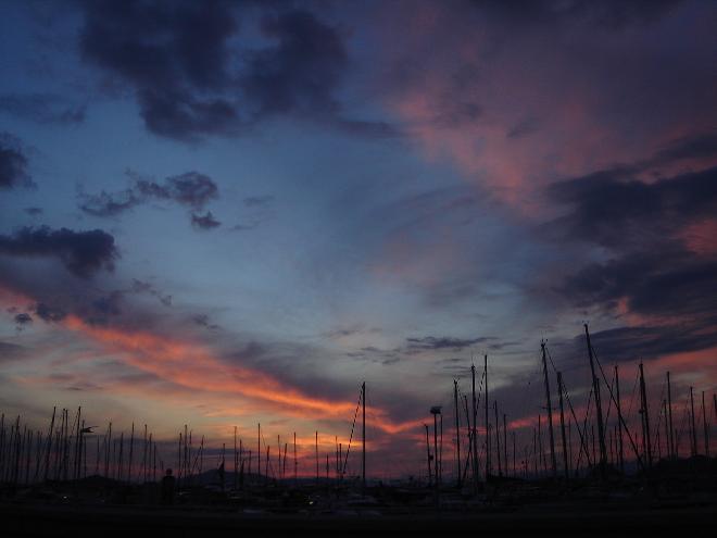 Sunset at the marina