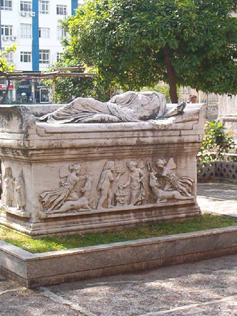 Tomb in museum garden