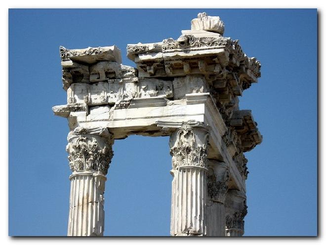 Pergamon Temple of Trajan - Detail