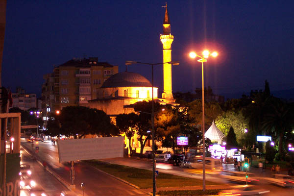 Center of Aydın at night