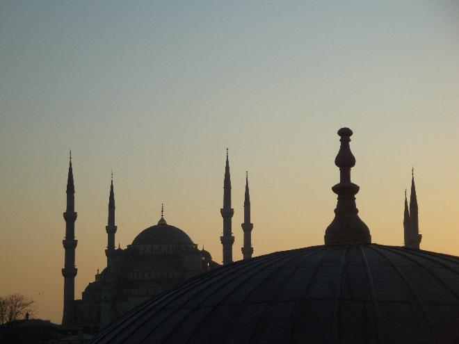 Sunset on mosque