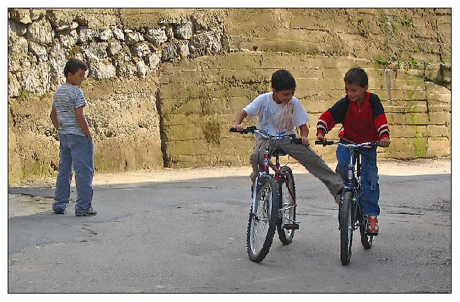 Kids and... bicycle fighting