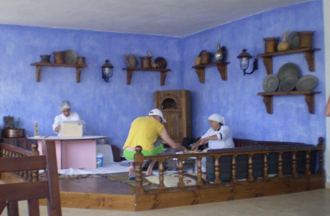 turkish women making bread