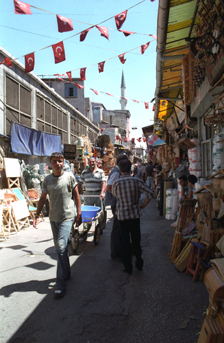 another narrow street near  mısır çarşısı