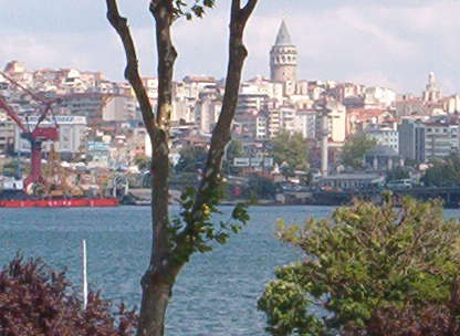 Galata Tower seen from the Golden Horn