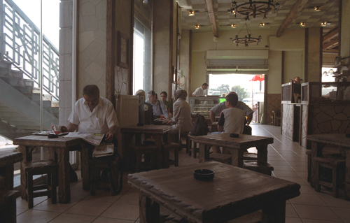 inside one of the istanbul's cafe