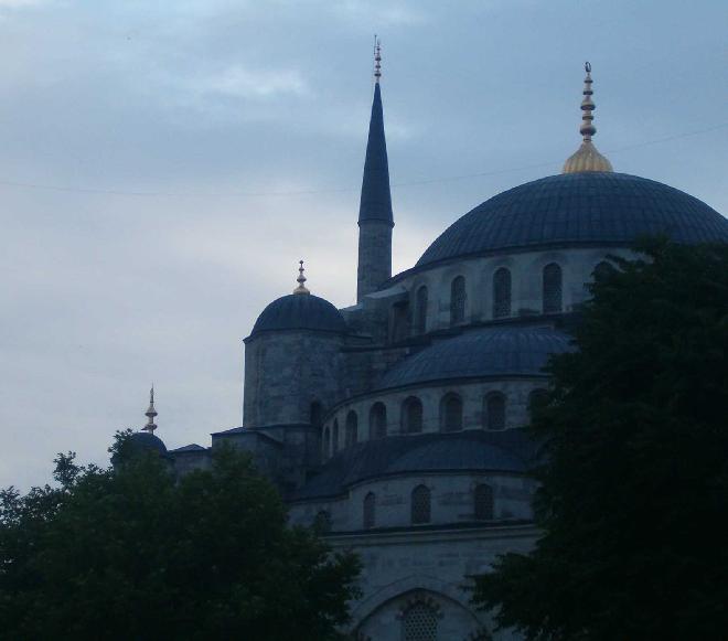 Blue Mosque Silhouette