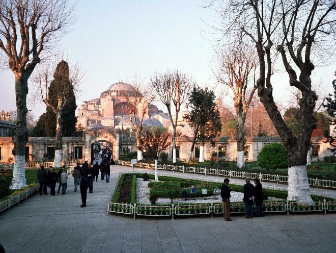 View to Aya Sofya from  Blue Mosque