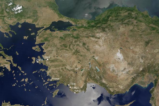 Turkey satellite image