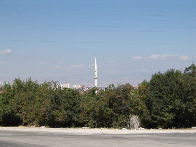 minaret of mosque in Yesilyurt