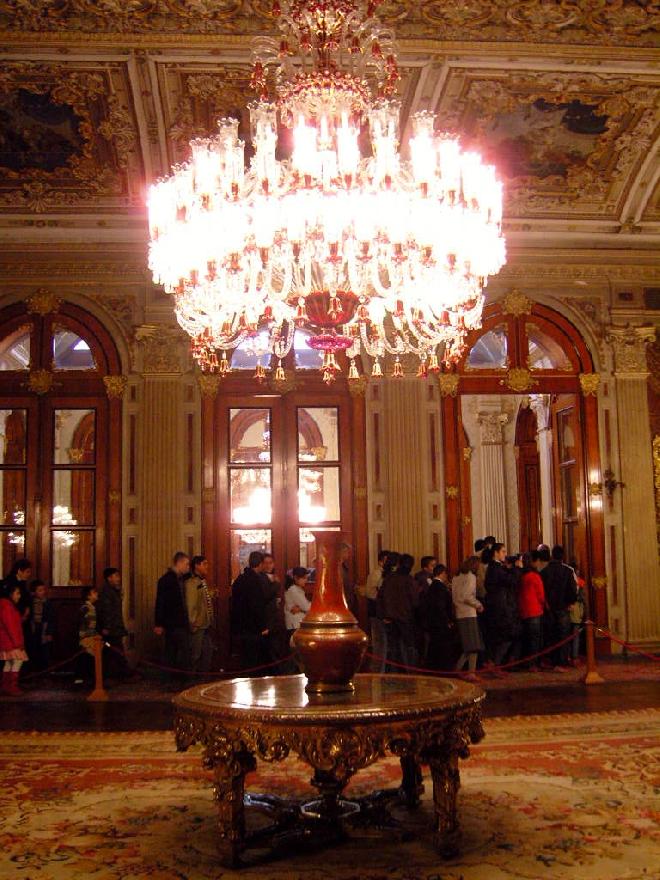 One main hall inside Dolmabahce Palace