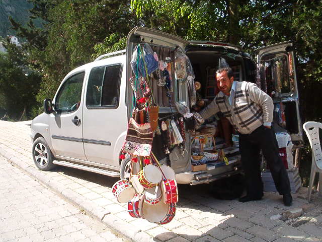 Selling tourist wares