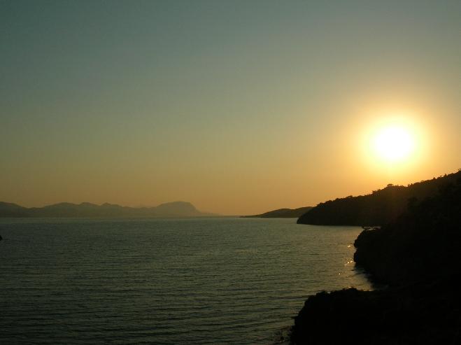 Sunset in the cove of Bördübet