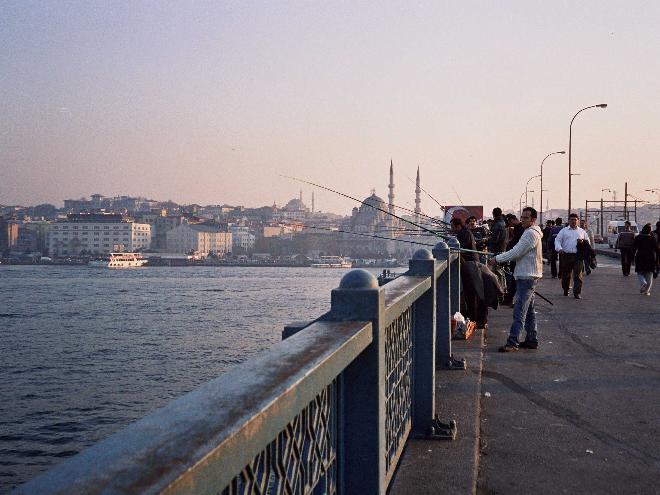 Galata Bridge with Yeni Cami in the background