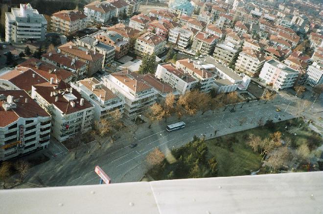 View of the city from inside the Atakule Tower