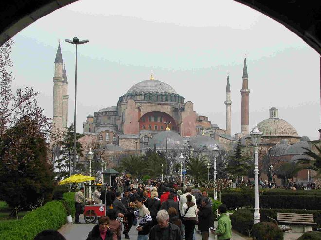 Aya Sofya from the Blue Mosque