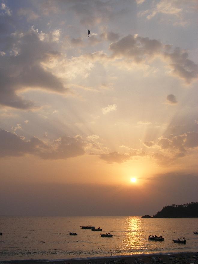 Beautiful sunset from Olu Deniz Beach