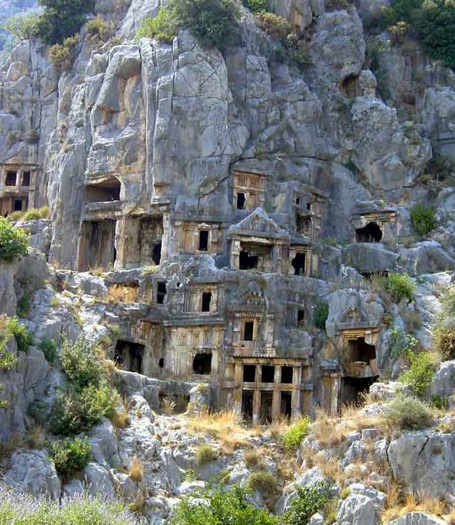 Myra rock tombs