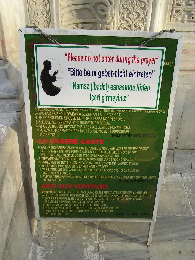 Warning for tourist groups