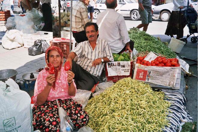 Selling vegetables