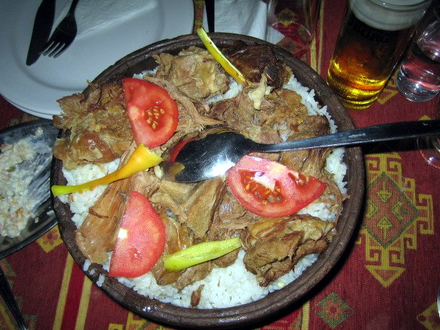 Yummy lamb with rice 