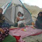 women camping