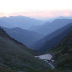 View South West across mountain range