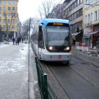 The new tram arriving at Sultanahmet station