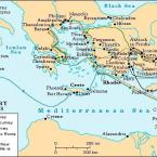 The map of St Paul's journeys through modern Turkey