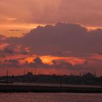 Pictures: Sunset over Sultanhamet from ferry to Kadıköy 