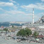 Mosk of Eminönü and Galata bridge