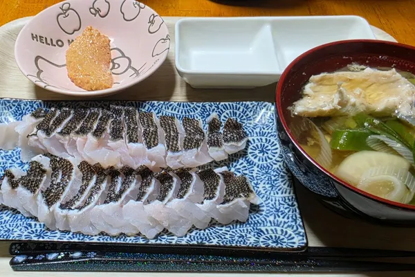 刺身とあら汁