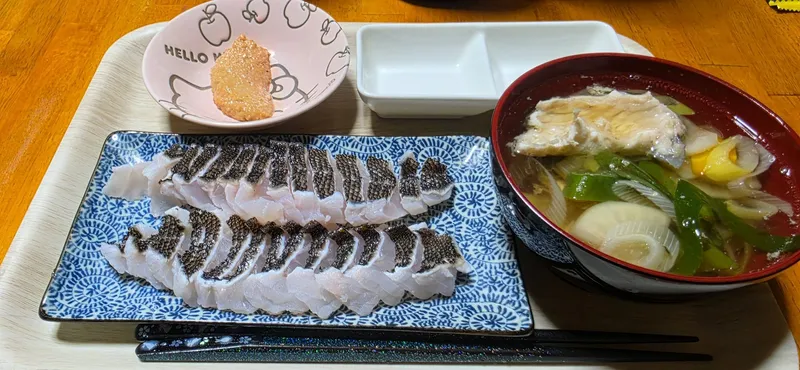 刺身とあら汁