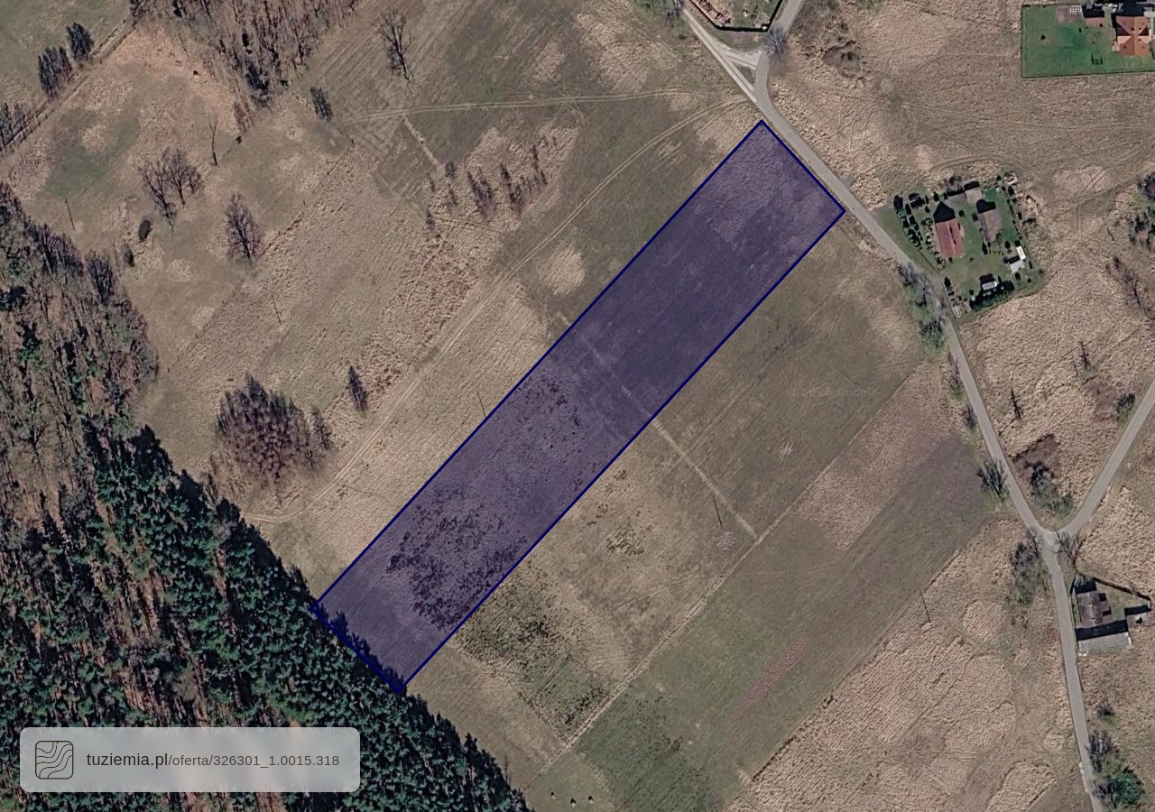 Działka na sprzedaż - Karsibór 15 (1,22 ha)