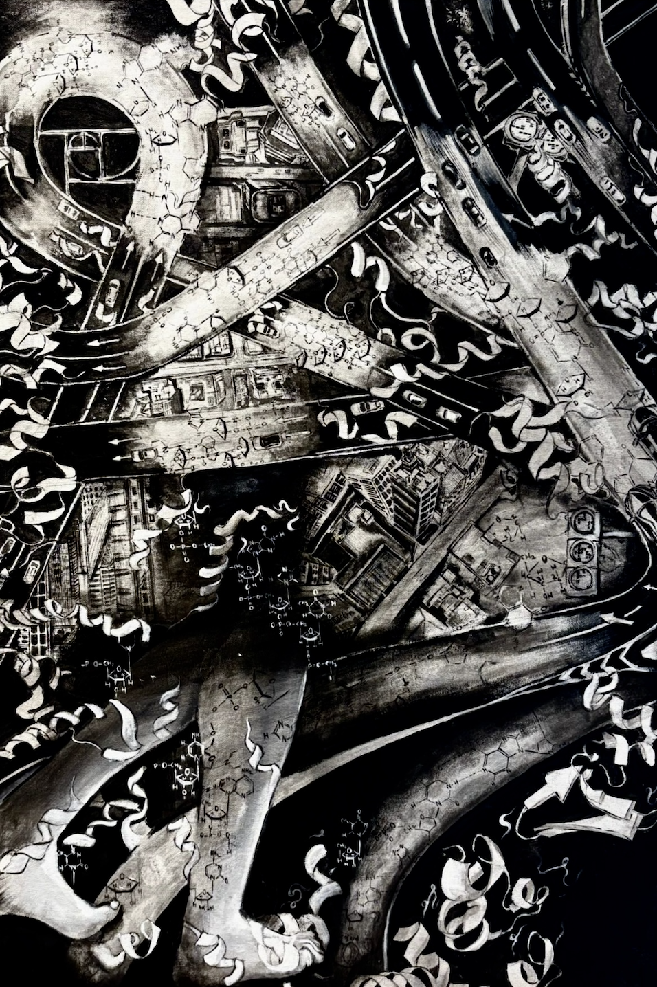 Winners of 1st Junior 2025 - 1st Prize - Tara Pratapa - Blast Bioinformatics Algorithm (Acrylic) - TERAVARNA INDIA