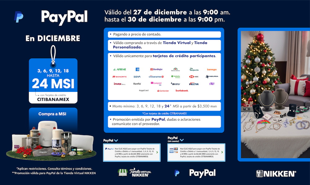 Promoción especial: MSI pagando con paypal y paypal plus